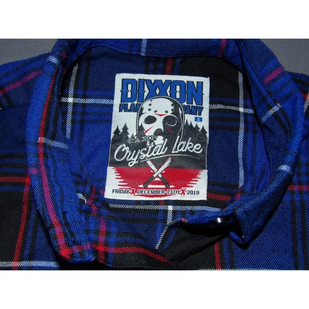 DIXXON Flannel Co. Camp Crystal Lake Plaid Button Up Shirt Women's Small - Picture 4 of 10